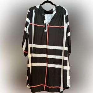 Zulilly dress with no brand tag,  size 3xl print  is close pattern to Burberry.